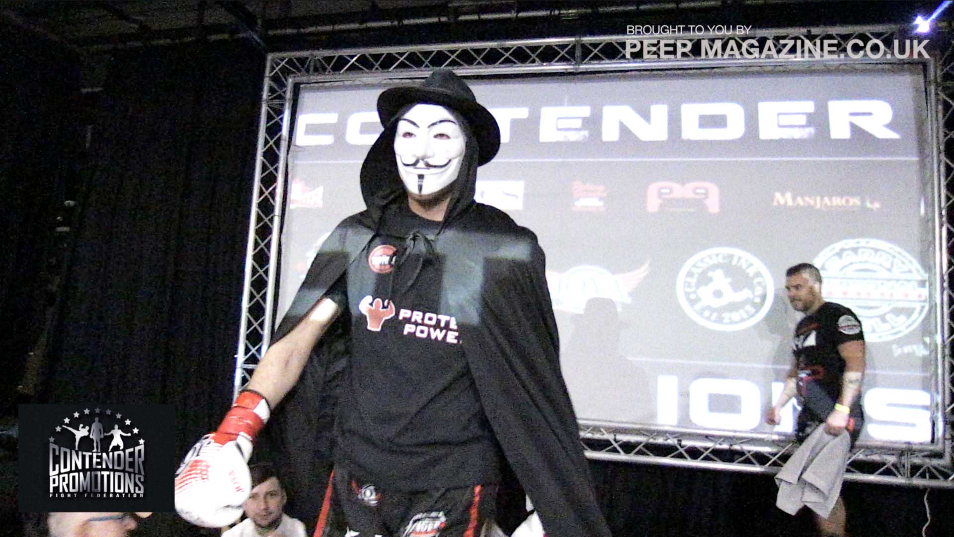 Contender Promotions V for Vendetta walk out filmed by peep magazine